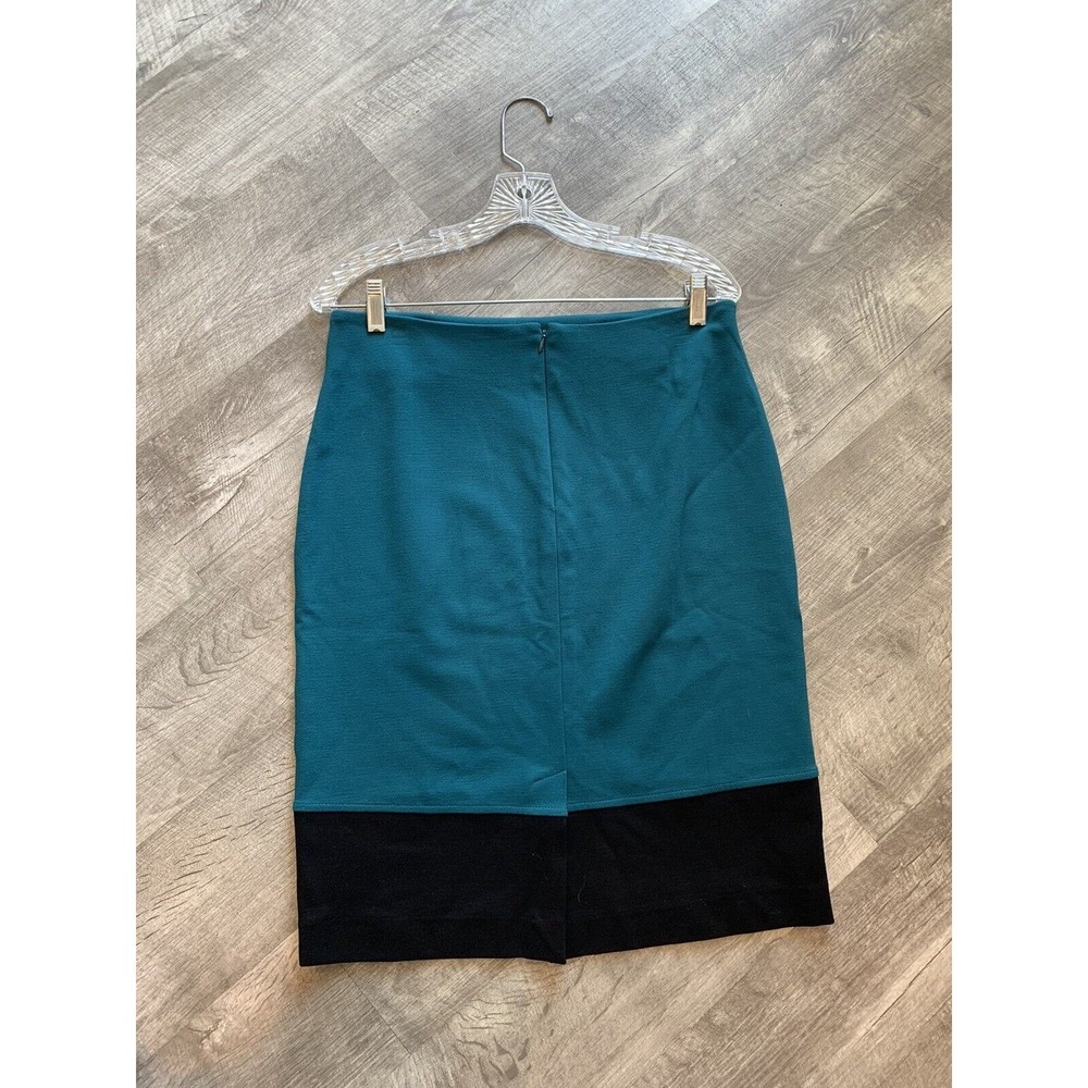 Talbots Size 8 Color Block Teal Black Two Tone St… - image 4